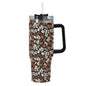 Dark Autumn 40oz Stainless Steel Tumbler Gift With Black Handle and Straw