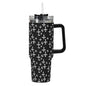 Little Crosses 40oz Stainless Steel Tumbler Gift With Black Handle and Straw