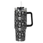 Little Devils 40oz Stainless Steel Tumbler Gift With Black Handle and Straw