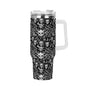 Little Devils 40oz Stainless Steel Tumbler Gift With White Handle and Straw