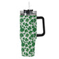 Little Clover 40oz Stainless Steel Tumbler Gift With Black Handle and Straw