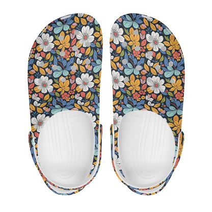 Bright Flowers Womens Vented Sandals