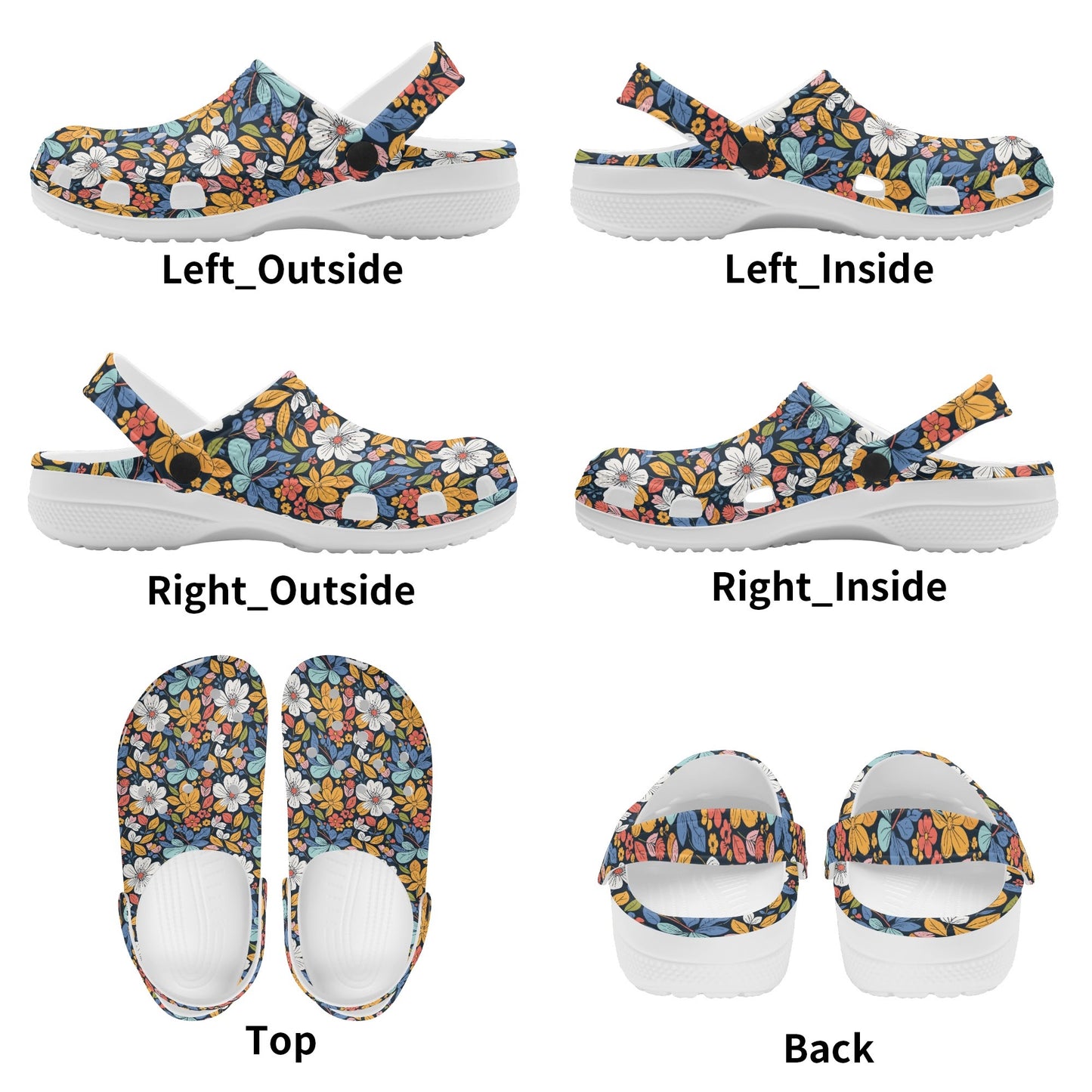 Bright Flowers Womens Vented Sandals