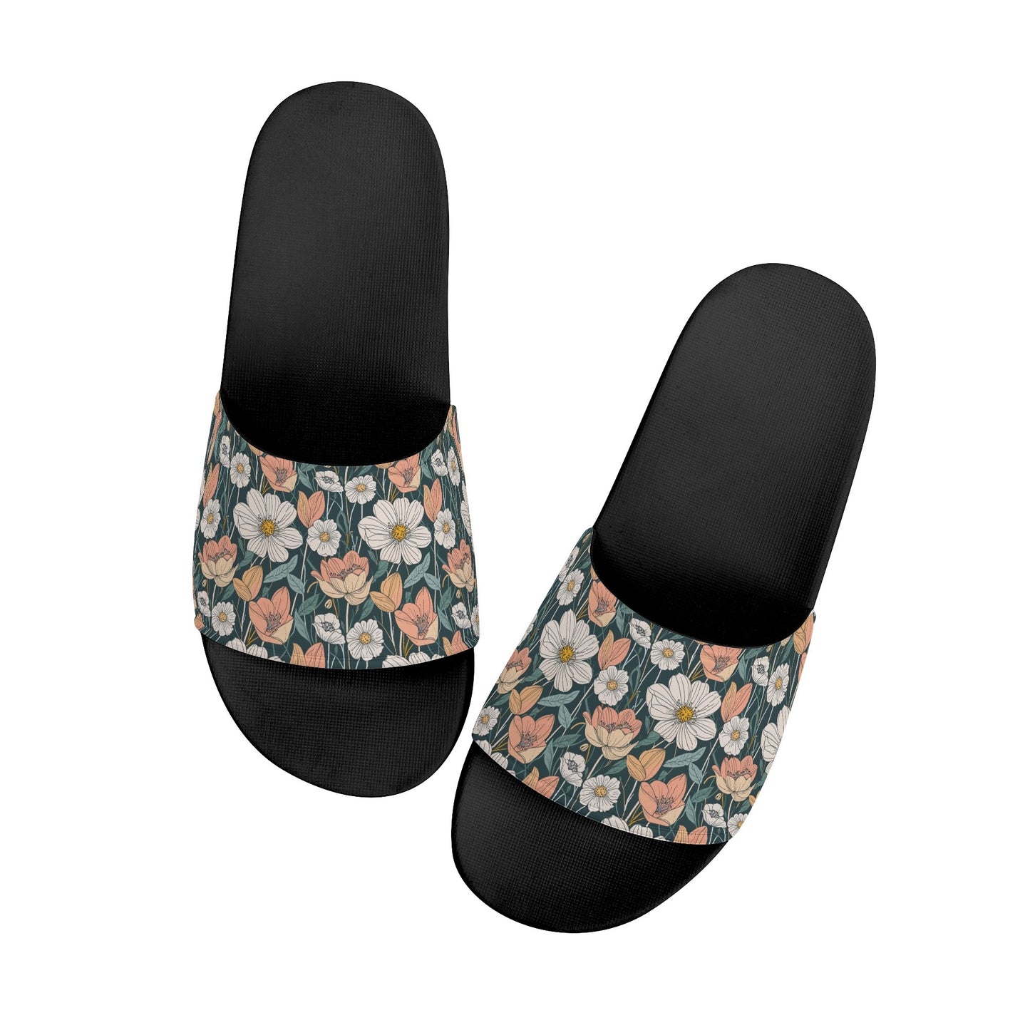 Tulips and Daisys Womens Slide Sandals