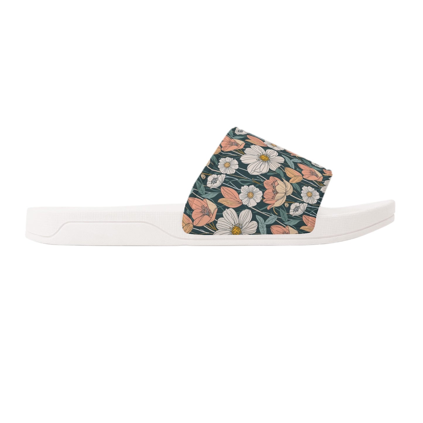 Tulips and Daisys Womens Slide Sandals