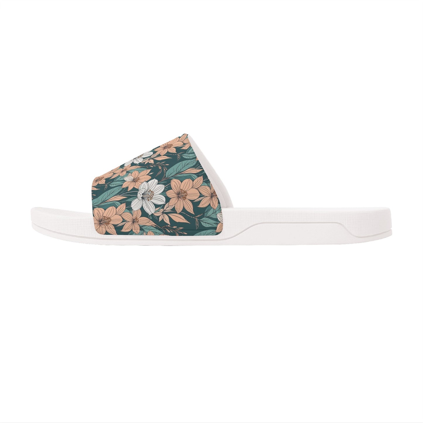 Pastel Floral Mens Slide Sandals