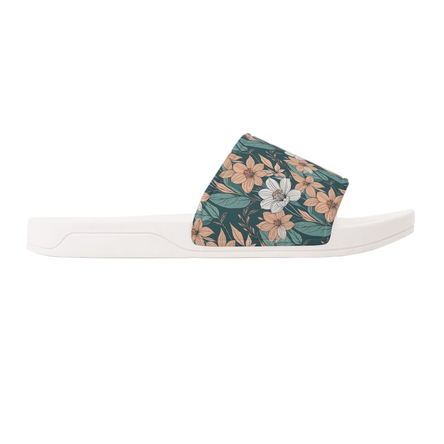 Pastel Floral Mens Slide Sandals