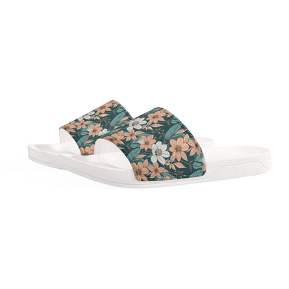 Pastel Floral Mens Slide Sandals