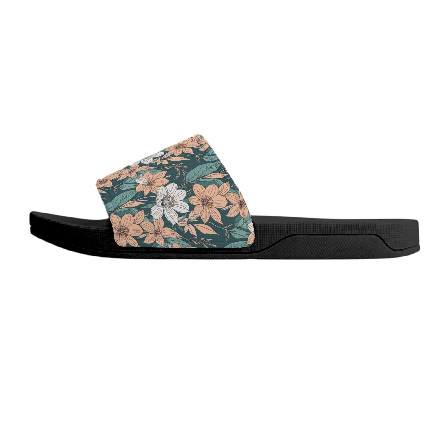 Pastel Floral Mens Slide Sandals