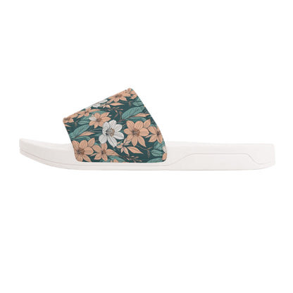 Pastel Floral Mens Slide Sandals