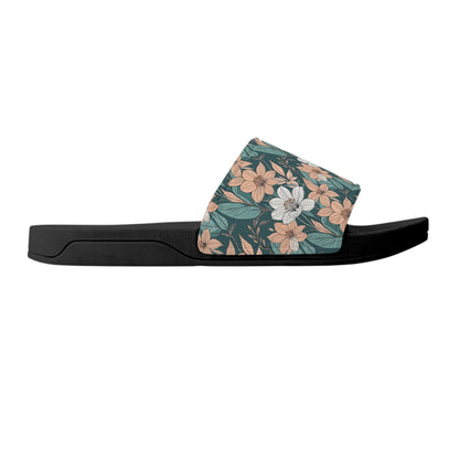 Pastel Floral Womens Slide Sandals