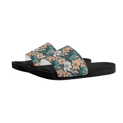 Pastel Floral Womens Slide Sandals