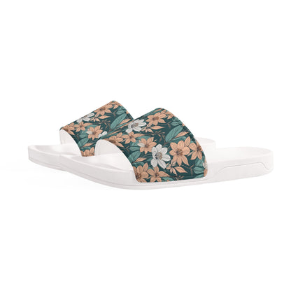 Pastel Floral Womens Slide Sandals