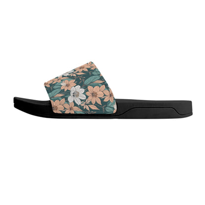 Pastel Floral Womens Slide Sandals