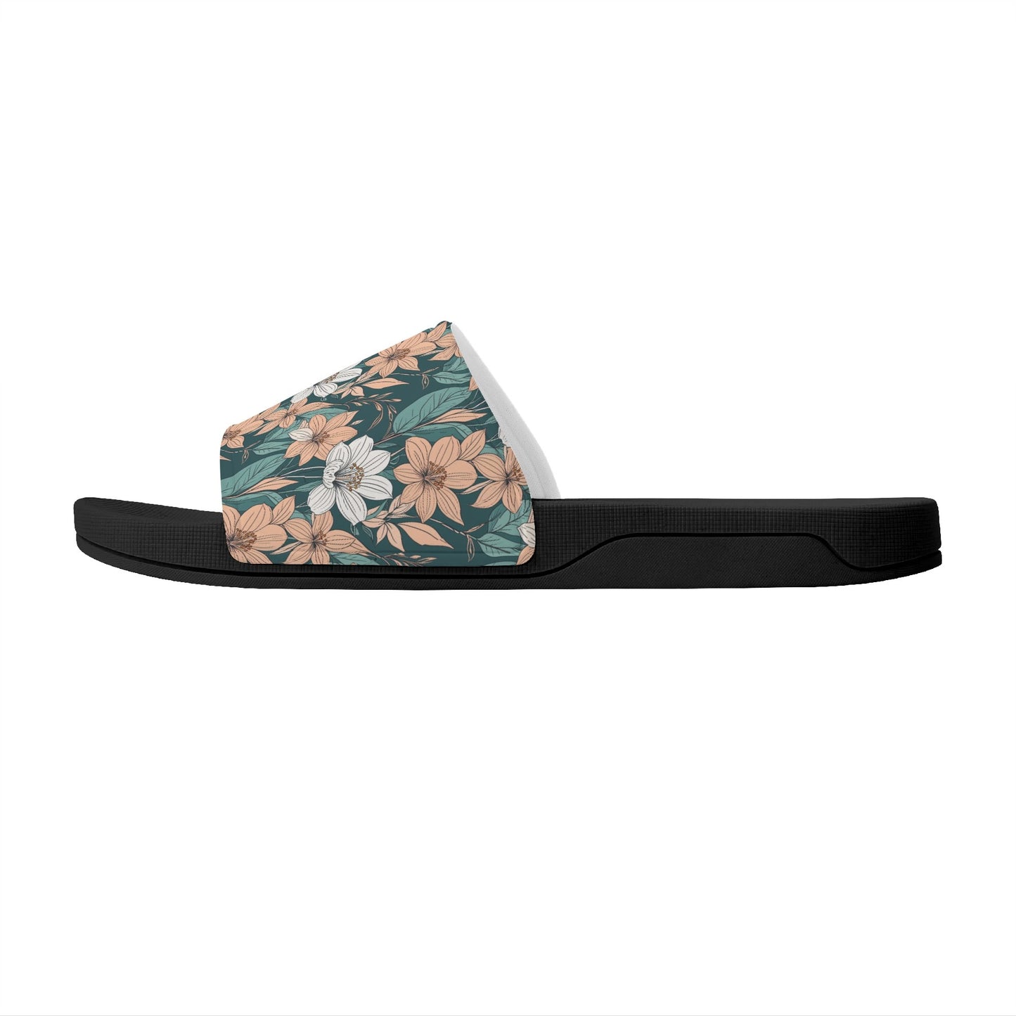 Pastel Floral Womens Slide Sandals