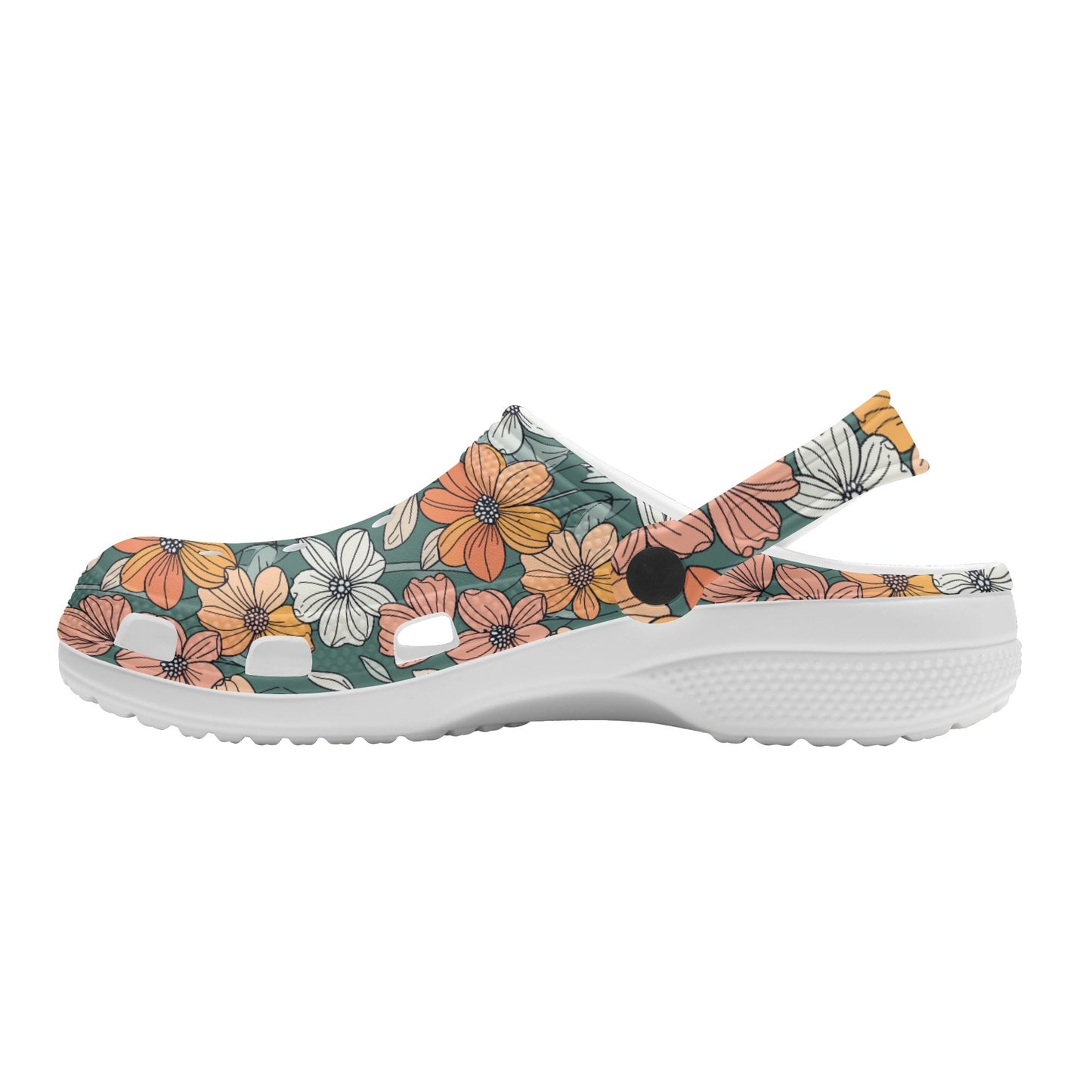 Pastel Flowers Womens Vented Sandals