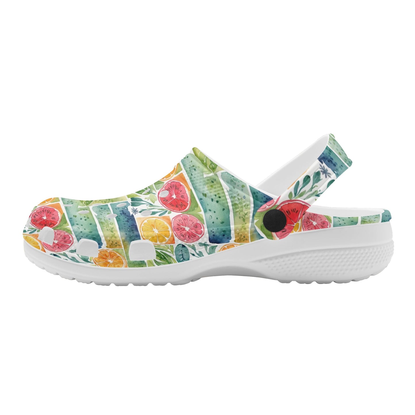 Watercolor Fuit Womens Vented Sandals