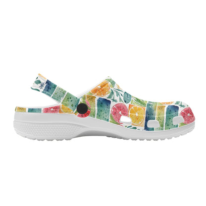 Watercolor Fuit Womens Vented Sandals