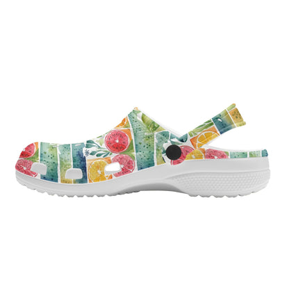 Watercolor Fuit Womens Vented Sandals