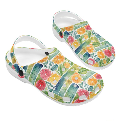 Watercolor Fuit Womens Vented Sandals