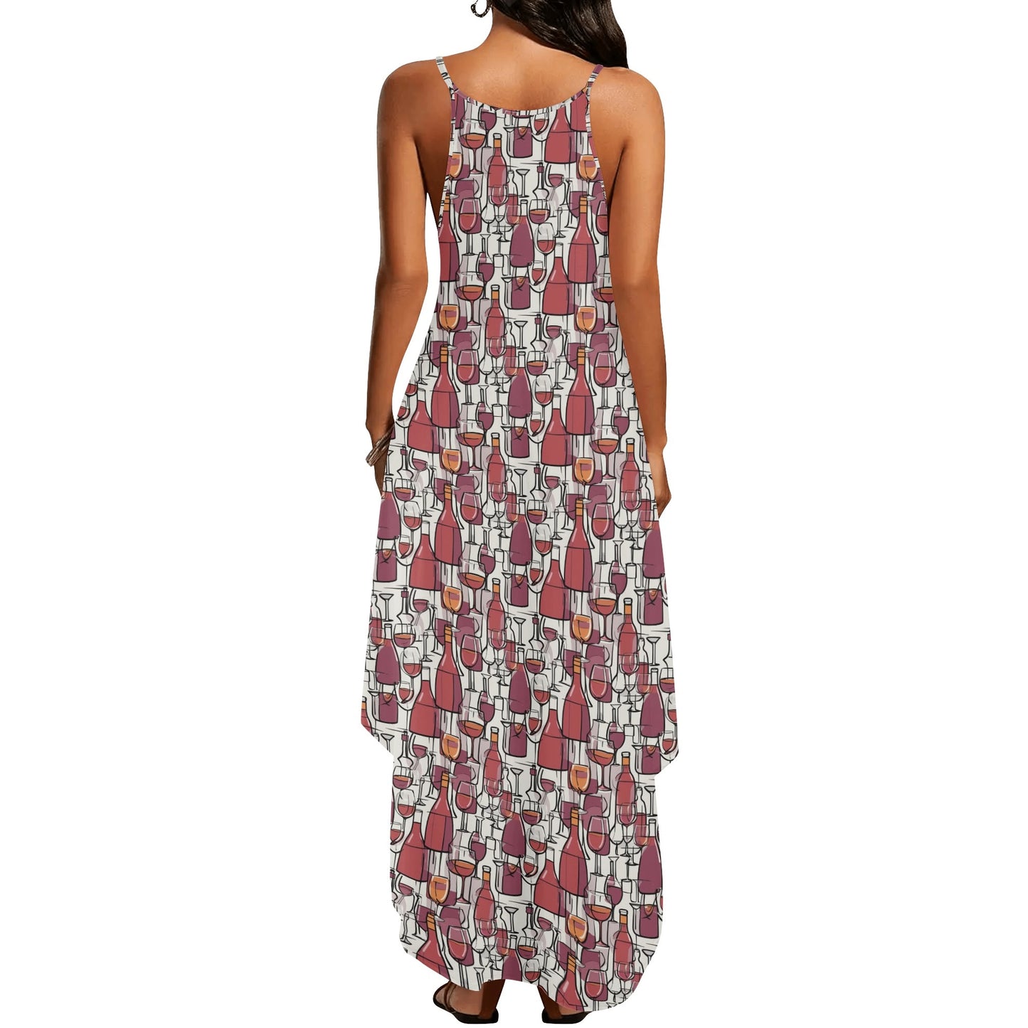 Wine with Me Womens Elegant Sleeveless Evening Dress