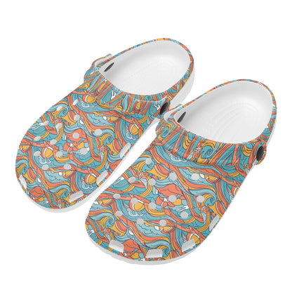 Ocean Abstract Womens Vented Sandals