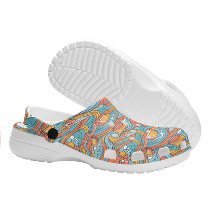 Ocean Abstract Womens Vented Sandals