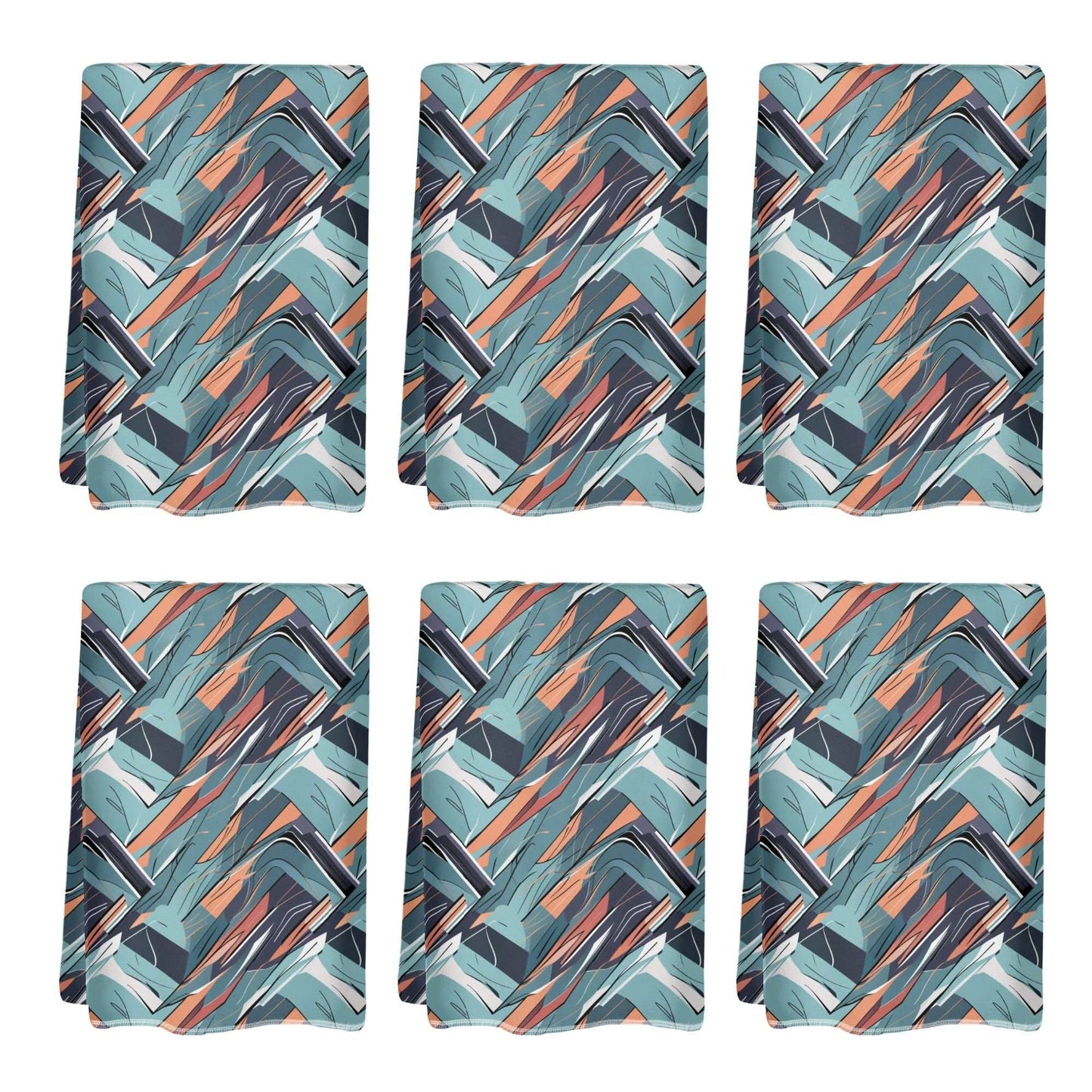 Abstract Breeze Hand Towels (6 Pcs) DeRose Seasonal