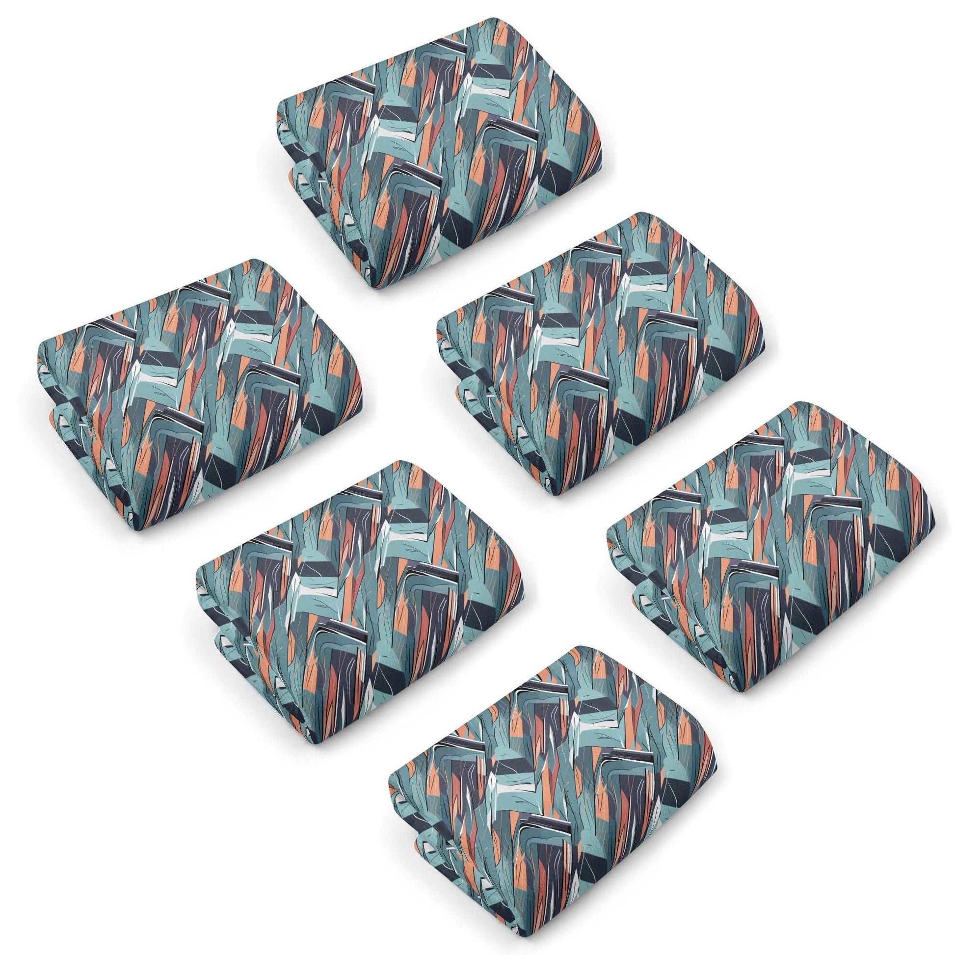 Abstract Breeze Hand Towels (6 Pcs) DeRose Seasonal