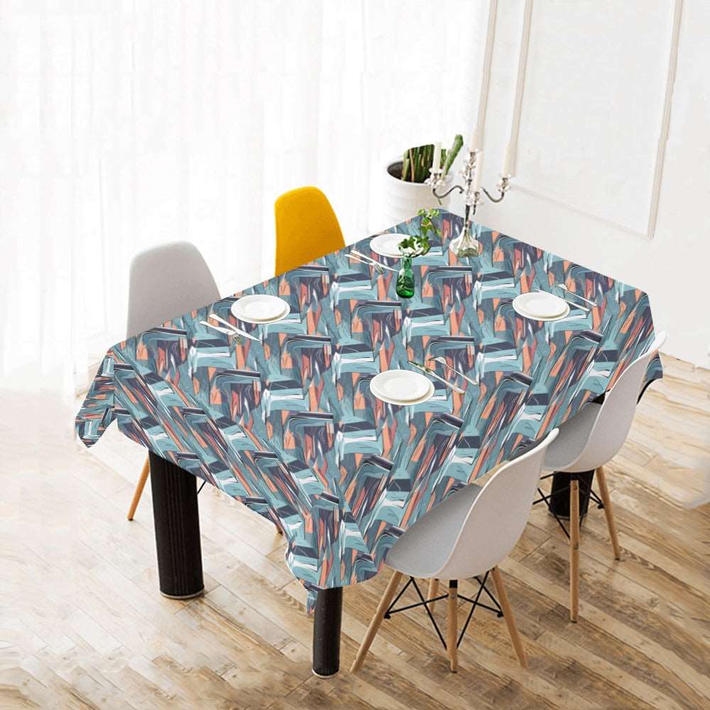 Abstract Breeze Polyester Tablecloth Polyester Tablecloth 70"x 52" DeRose Seasonal