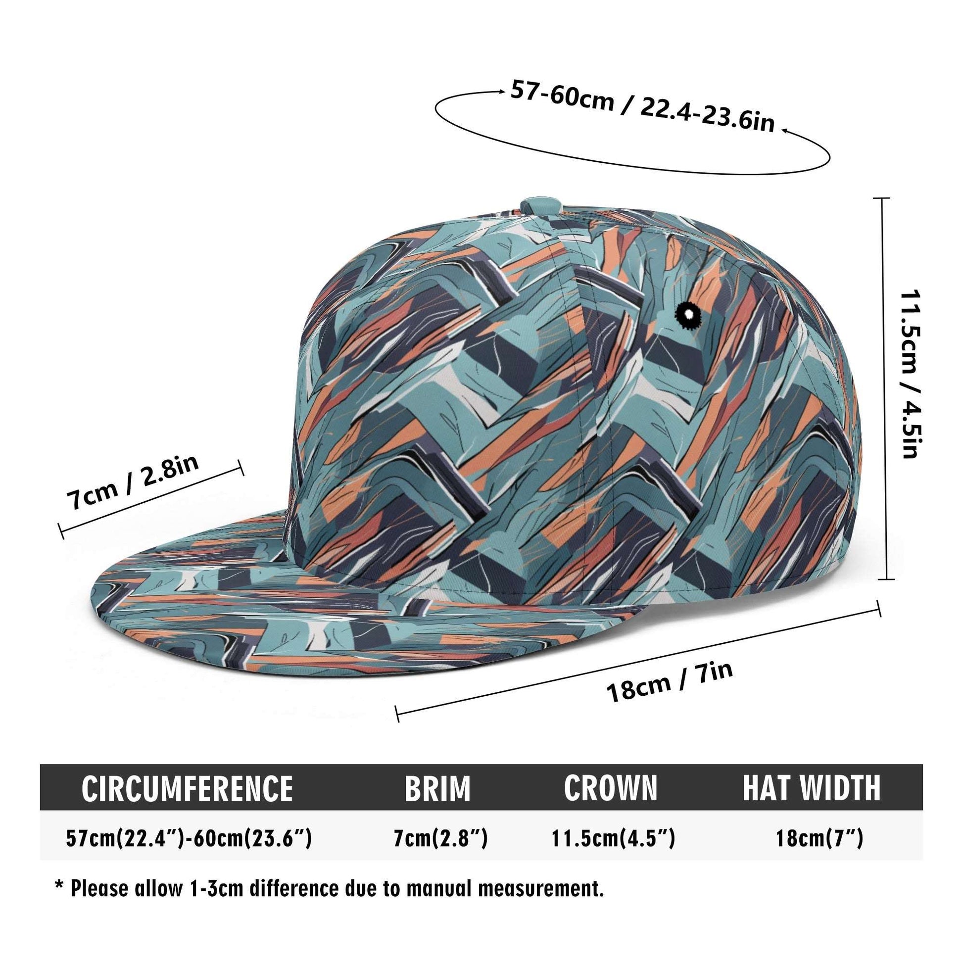 Abstract Breeze Unisex Classic Snapbacks DeRose Seasonal