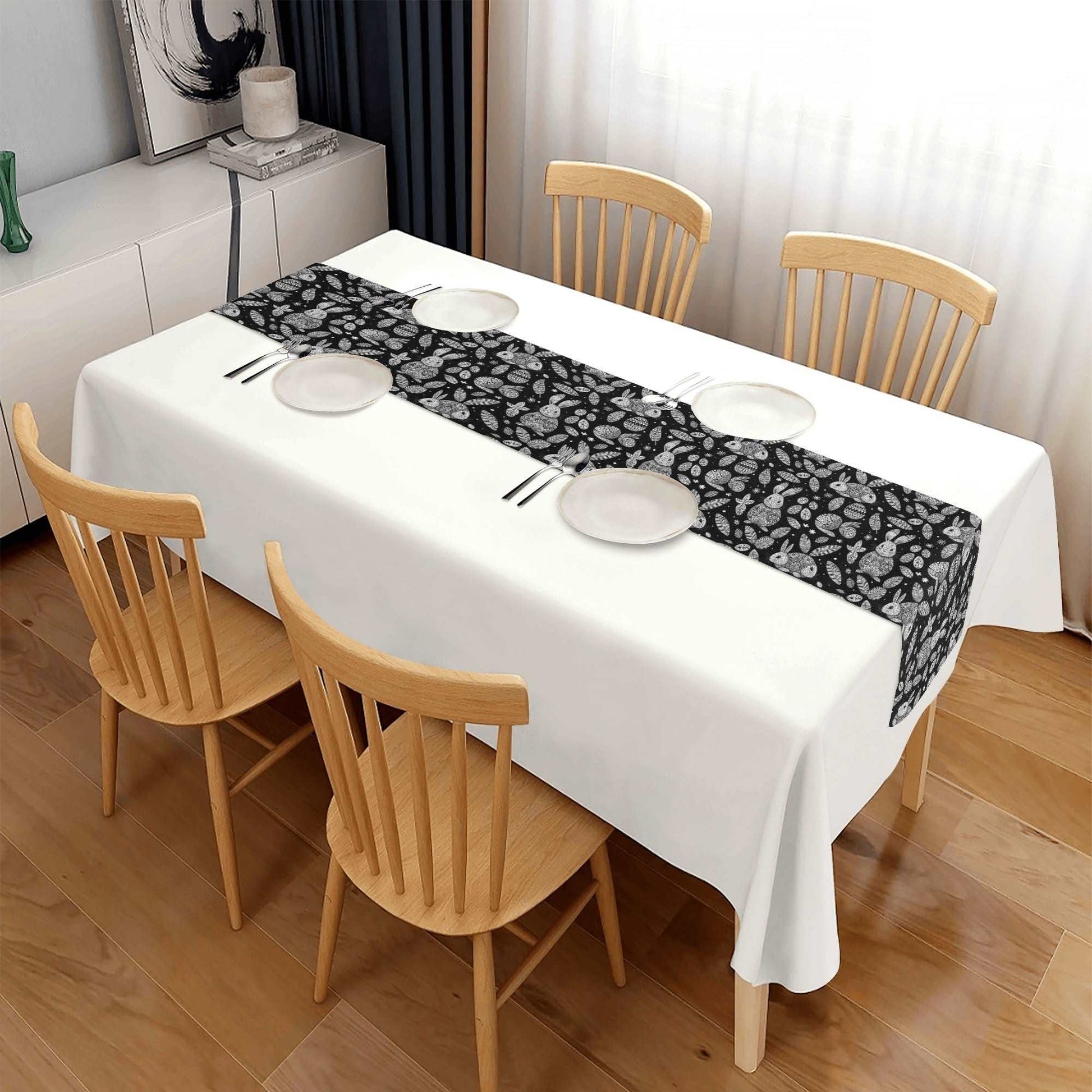 Abstract Bunny Polyester Table Runner DeRose Seasonal