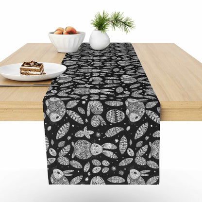 Abstract Bunny Polyester Table Runner DeRose Seasonal