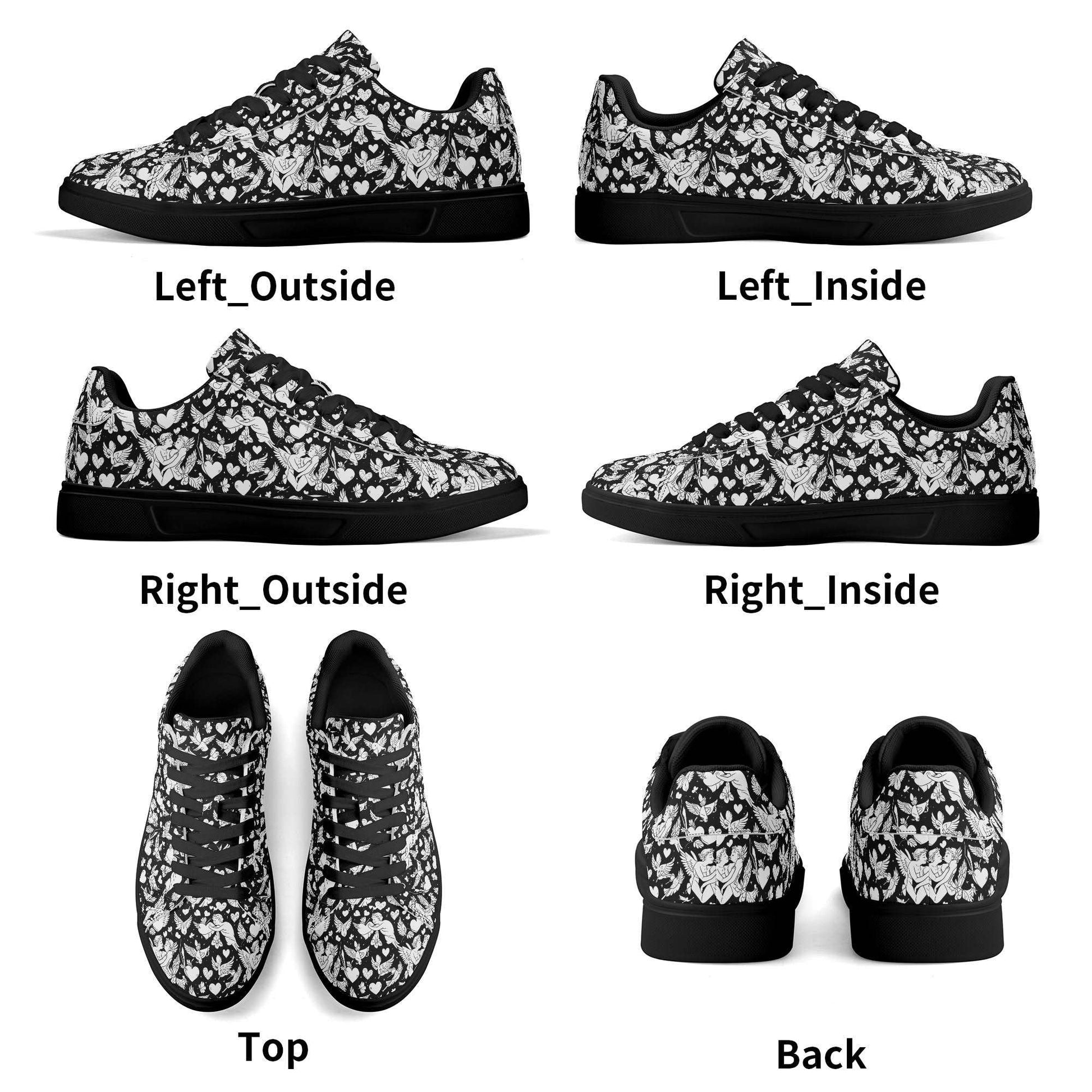 Abstract Love Adult Lightweight Brand Low Top Leather Shoes DeRose Seasonal