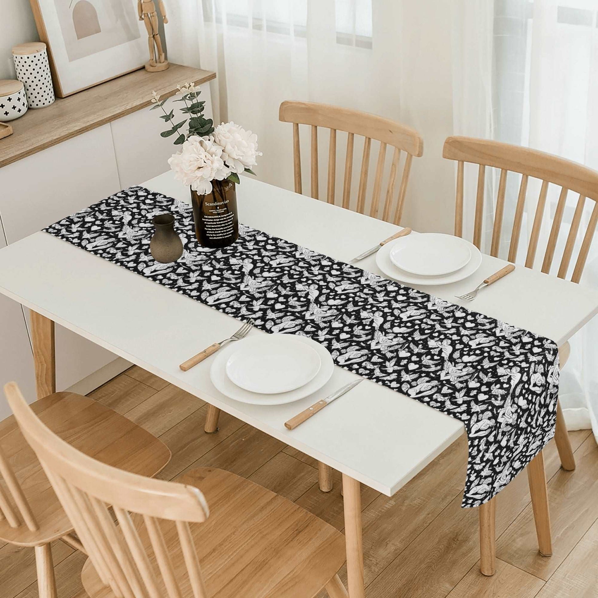 Abstract Love Polyester Table Runner DeRose Seasonal