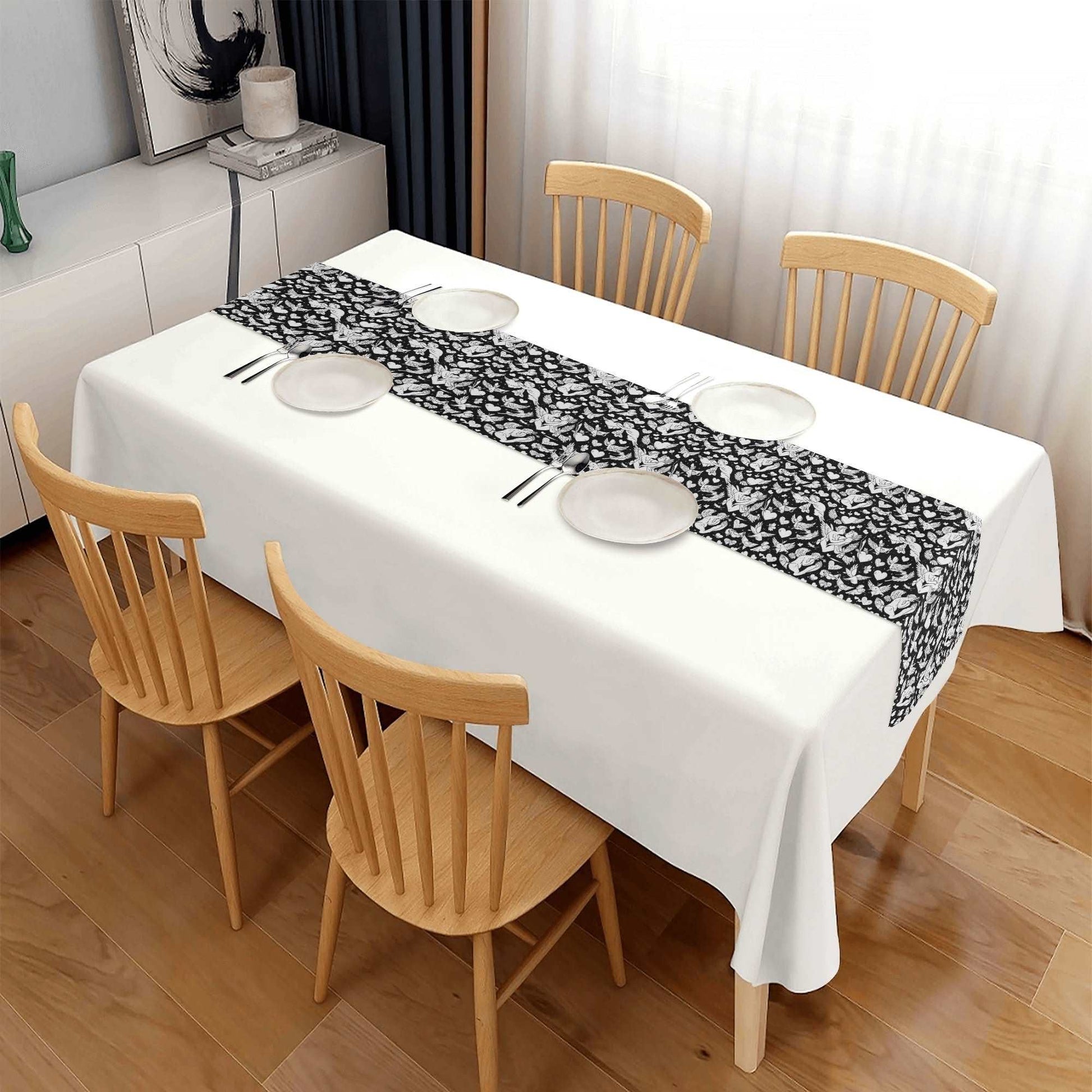 Abstract Love Polyester Table Runner DeRose Seasonal