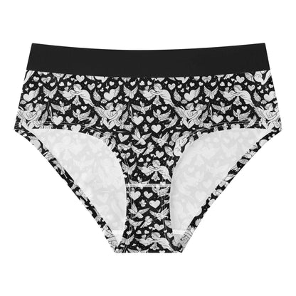 Abstract Love Womens Mid Waisted Briefs DeRose Seasonal