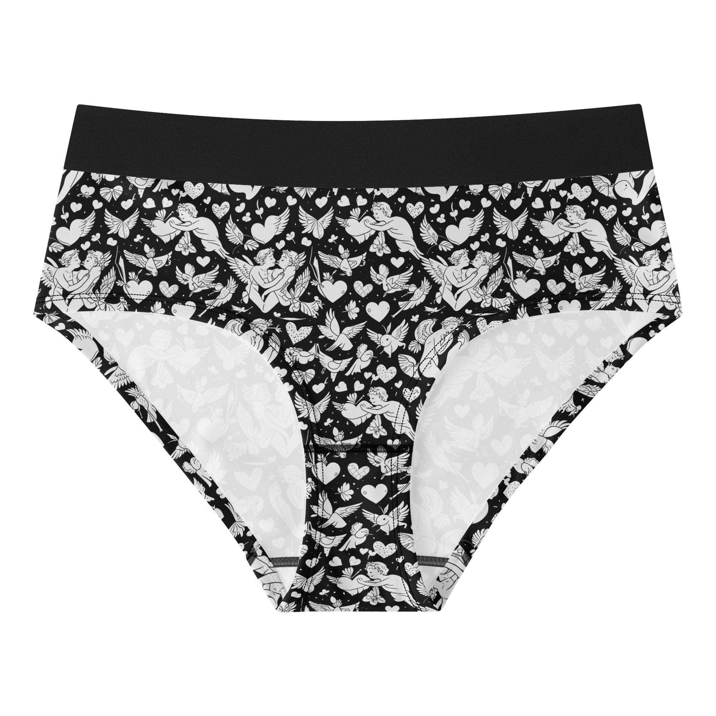 Abstract Love Womens Mid Waisted Briefs DeRose Seasonal