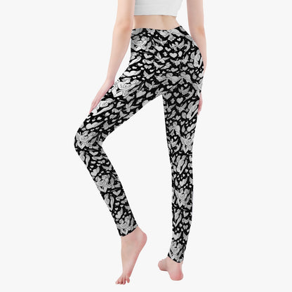 Abstract love Women's Yoga Pants DeRose Seasonal