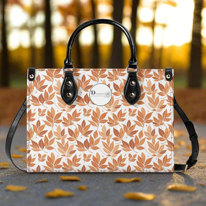 Autumn Leaves Luxury Women Leather Handbag (3 sizes) DeRose Seasonal