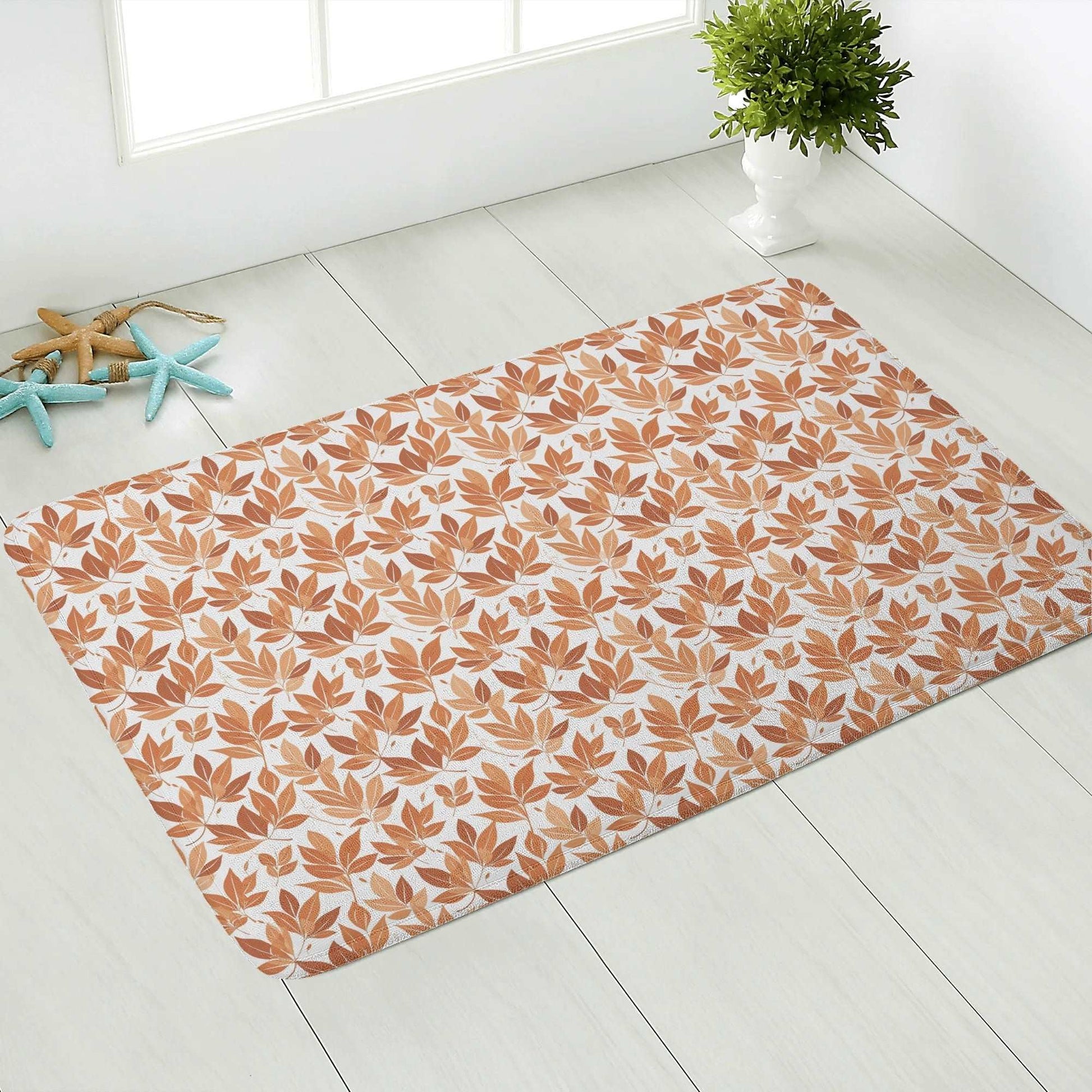 Autumn Leaves Plush Doormat DeRose Seasonal