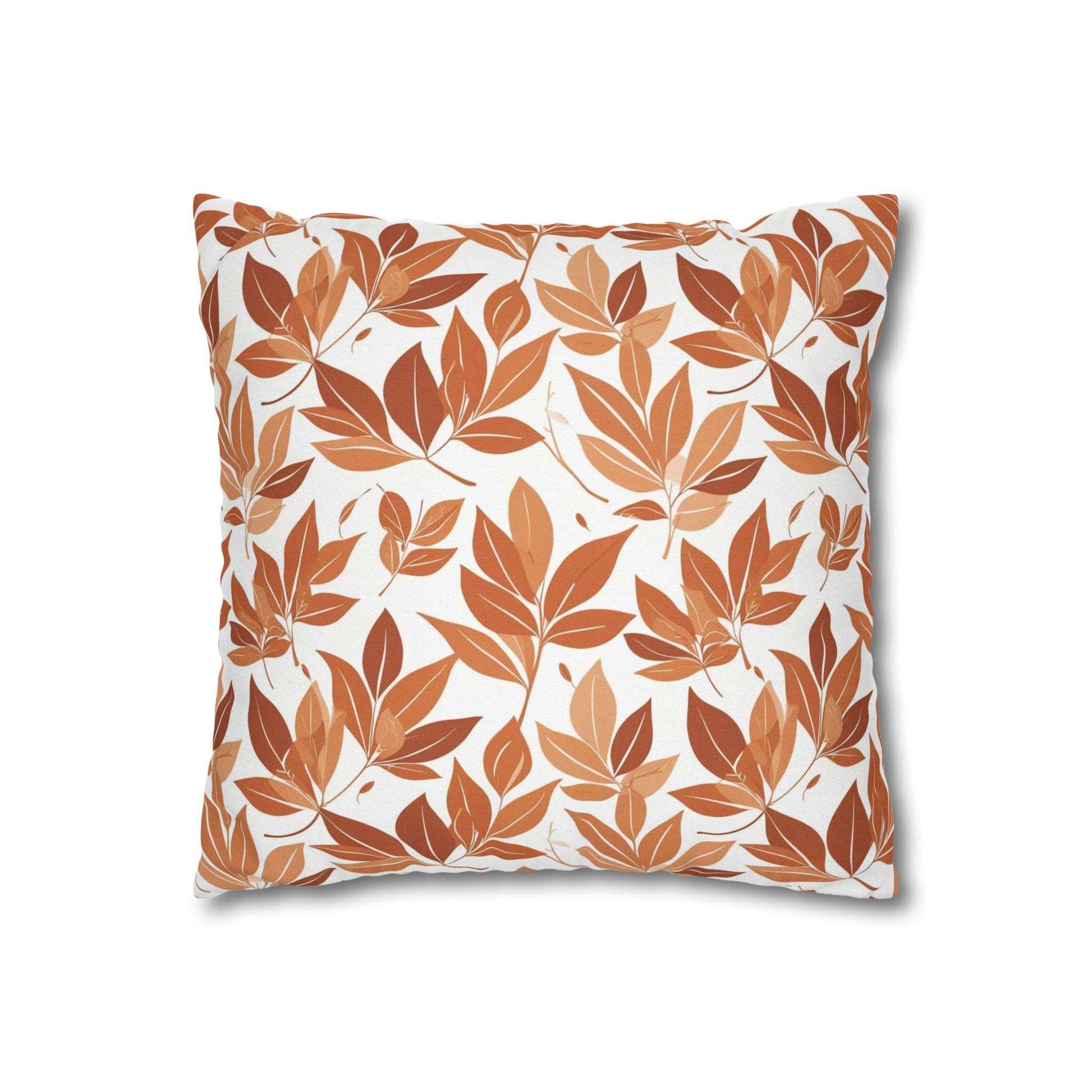 Autumn Leaves Spun Polyester Square Pillowcase DeRose Seasonal