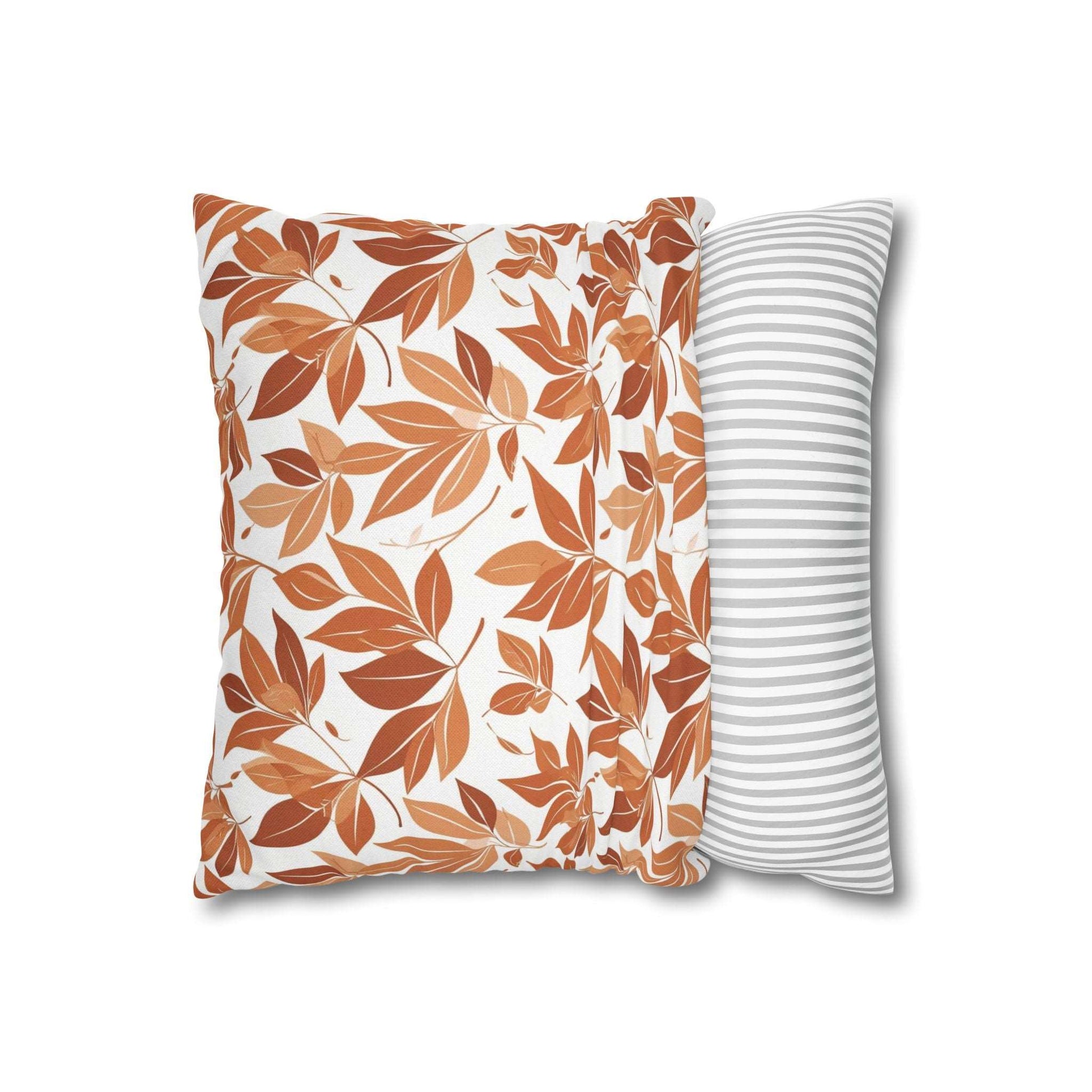 Autumn Leaves Spun Polyester Square Pillowcase DeRose Seasonal