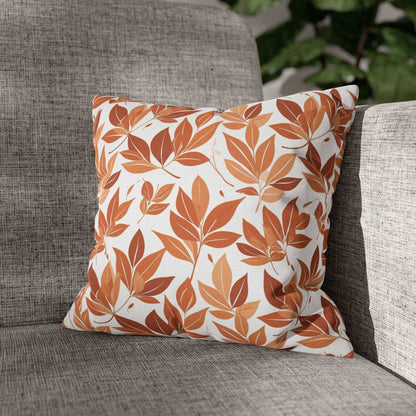 Autumn Leaves Spun Polyester Square Pillowcase DeRose Seasonal