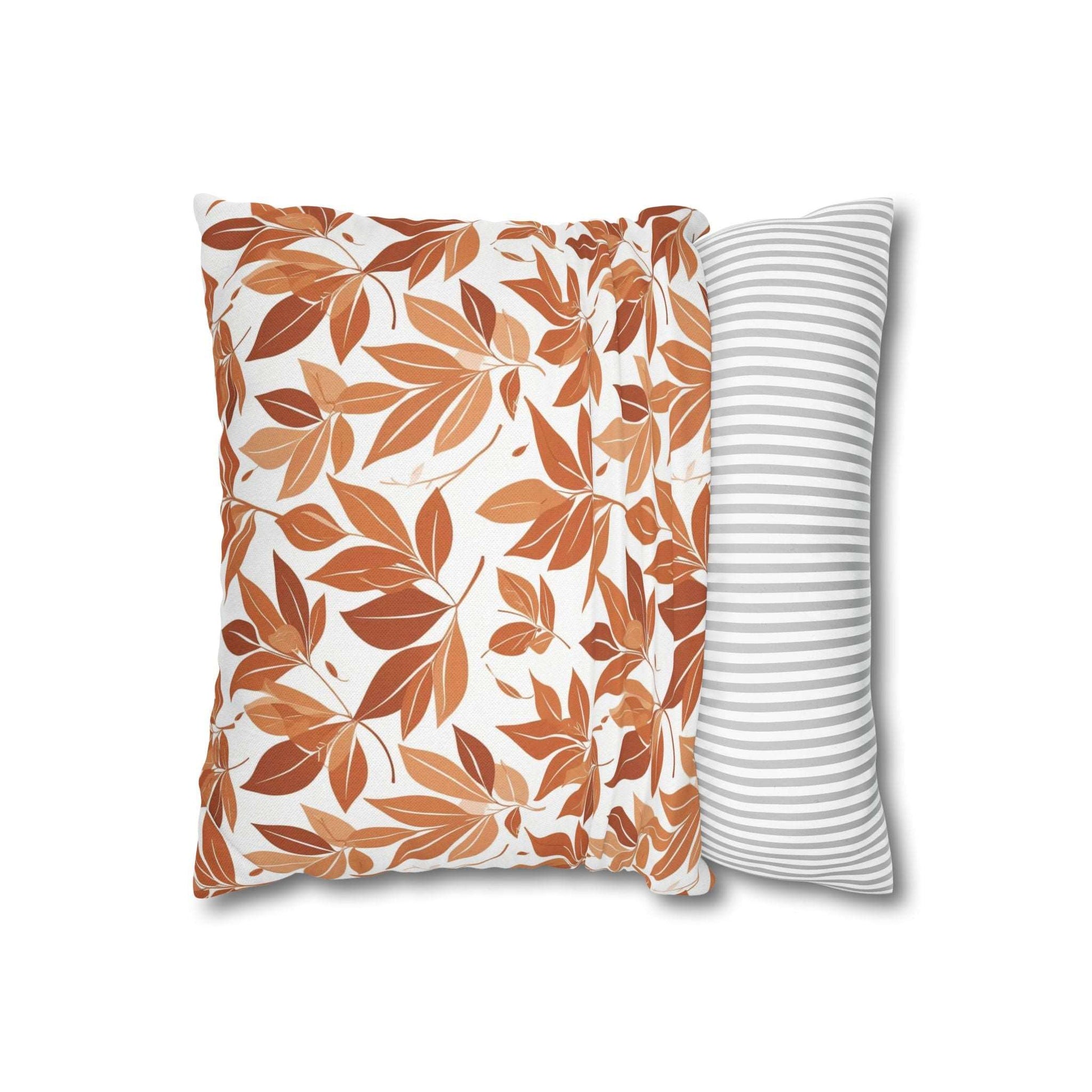 Autumn Leaves Spun Polyester Square Pillowcase DeRose Seasonal