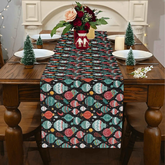 Big Ornament Polyester Table Runner DeRose Seasonal