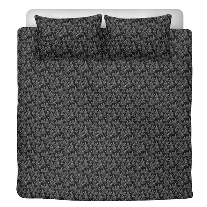 Black and White Christmas Trees 3 Pcs Beddings DeRose Seasonal