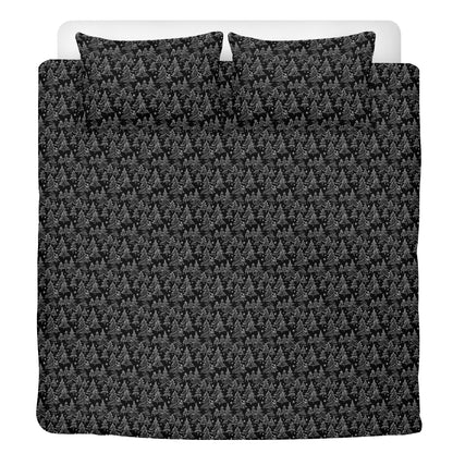 Black and White Christmas Trees 3 Pcs Beddings DeRose Seasonal