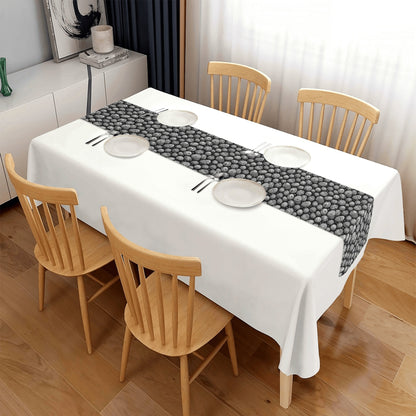 Black and White Egg Polyester Table Runner DeRose Seasonal