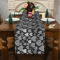 Black and White Hearts Polyester Table Runner DeRose Seasonal